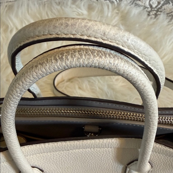 kate spade Cream Pebbled Leather Satchel with Detachable Strap - Picture 6 of 6